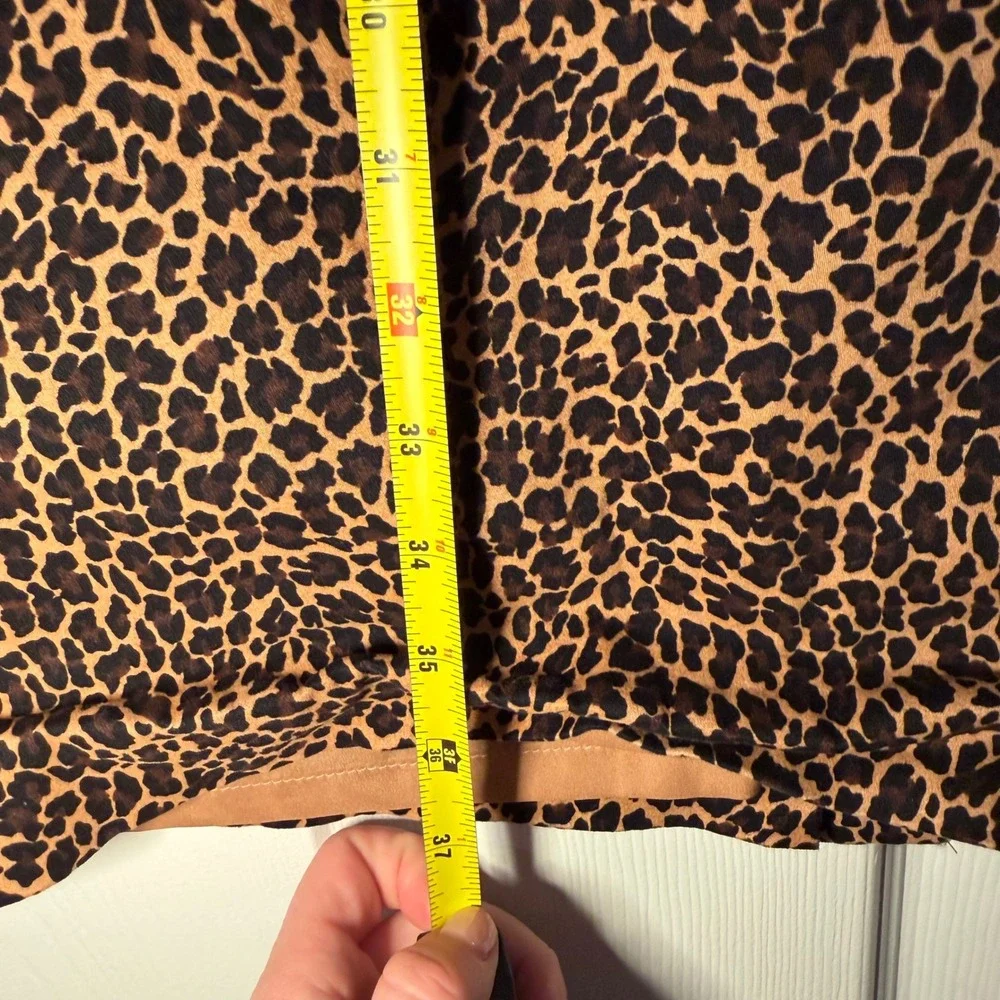 J.Crew Sheath Dress Leopard Print Tan Black Size 4 Animal Print Work Office - Picture 3 of 6